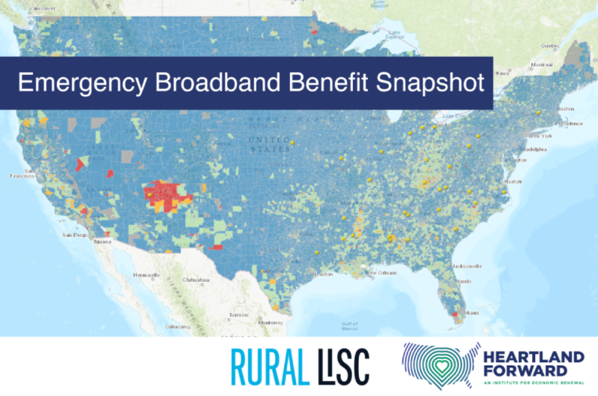 Rural LISC Partners With Heartland Forward To Map Uptake In Emergency Broadband Benefit, Help Target Outreach For New Federal Affordable Connectivity Program In 2022